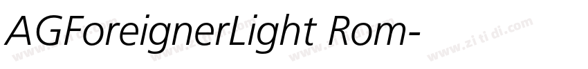 AGForeignerLight Rom字体转换